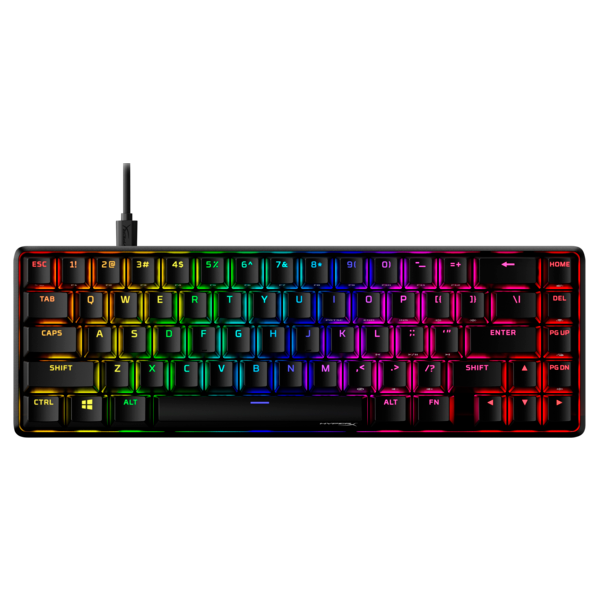 HP HYPERX Vezetékes Billentyűzet Alloy Origins 65 RGB Red - Mechanical Gaming Keyboard US, HKBO1T-RD-US/N