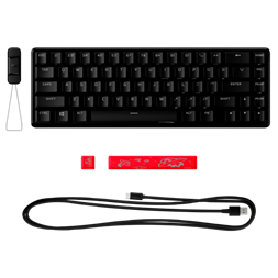 HP HYPERX Vezetékes Billentyűzet Alloy Origins 65 RGB Red - Mechanical Gaming Keyboard US, HKBO1T-RD-US/N