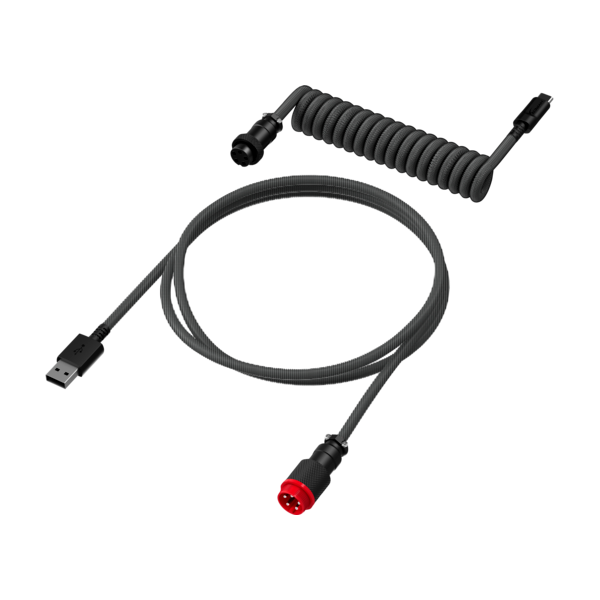 HP HYPERX szürke/fekete USB-C spirálkábel