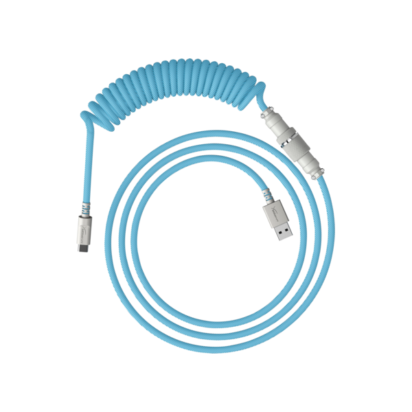 HP HYPERX világoskék/fehér USB-C spirálkábel