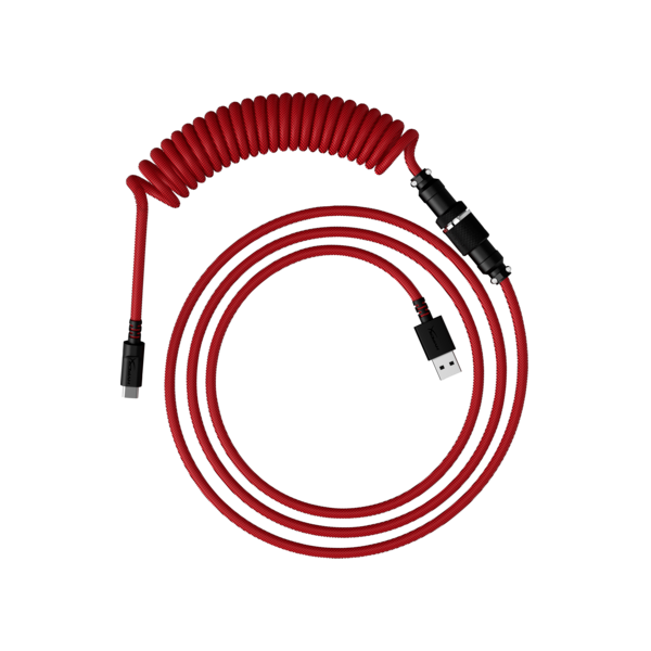HP HYPERX vörös-fekete USB-C spirálkábel