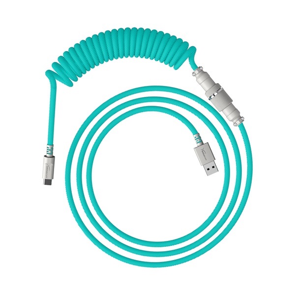 HP HYPERX zöld/fehér USB-C spirálkábel