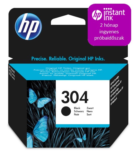HP N9K06AE (304) fekete tintapatron