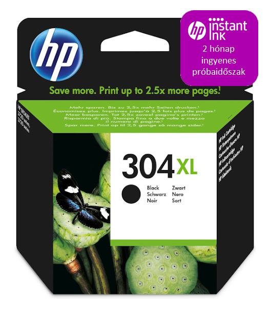 HP N9K08AE (304XL) fekete XL tintapatron