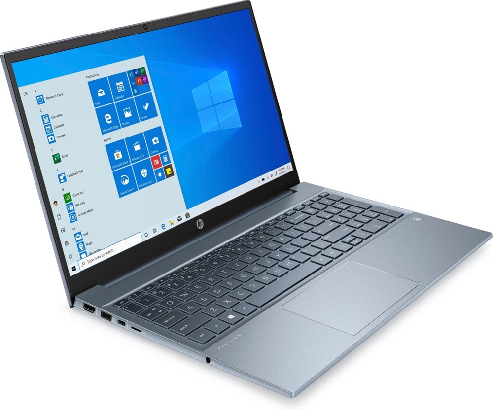 HP Pavilion 15-eh1012nh 15,6"FHD/AMD Ryzen 3-5300U/8GB/256GB/Int. VGA/Win10/kék laptop (Újracsomagolt)