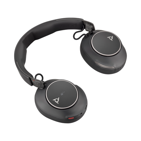 HP Poly Voyager Surround80 fekete vezeték nélküli fejhallgató +  USB-C/A adapter