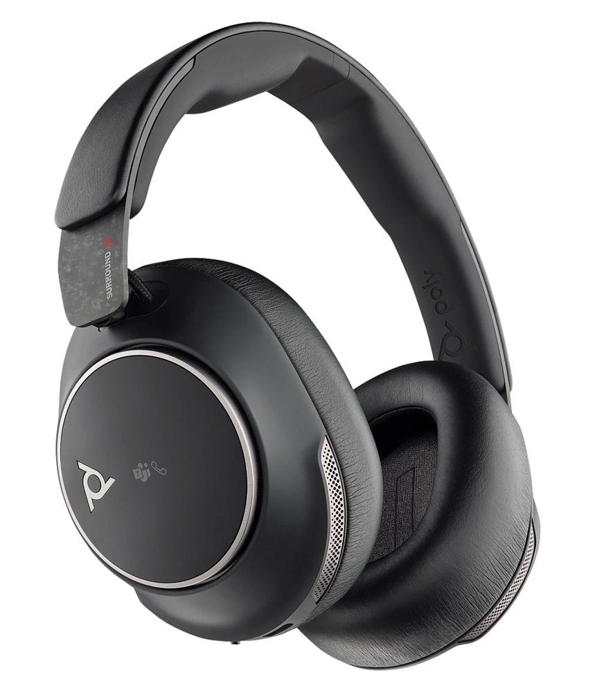 HP Poly Voyager Surround80 fekete vezeték nélküli fejhallgató +  USB-C/A adapter