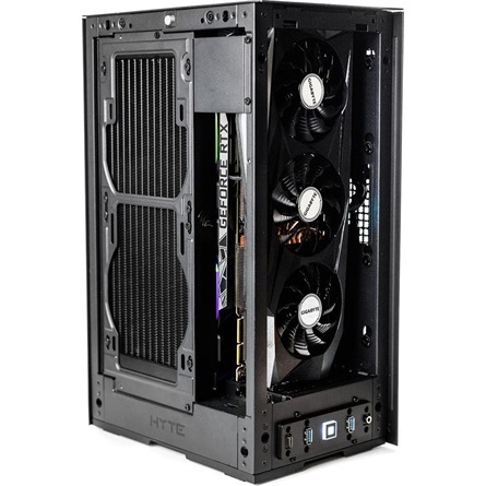 HYTE Revolt 3 táp nélküli Mini-ITX számítógépház fekete