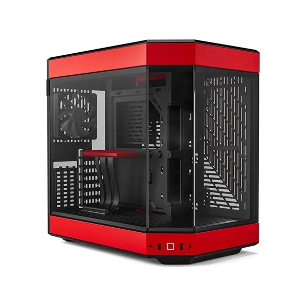 HYTE Y60 táp nélküli ablakos Mid Tower számítógépház piros-fekete