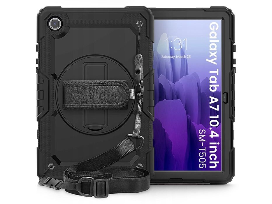 Haffner FN0281 Solid Galaxy Tab A7 360 fokos védelem ütésálló védőtok 4H kijelzővédő üveggel