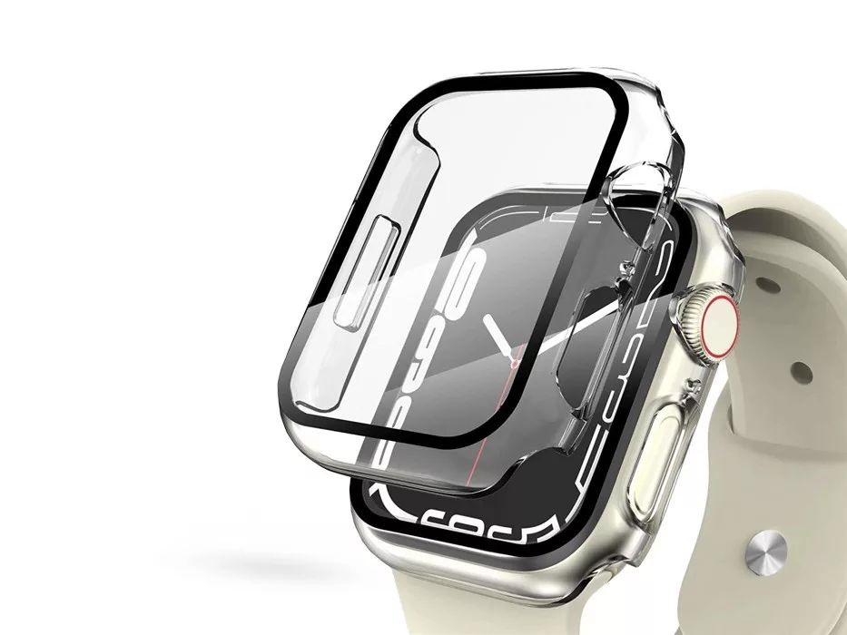 Haffner FN0287 Defense 360 Apple Watch 7 (41mm) átlátszó védőtok edzett üveggel