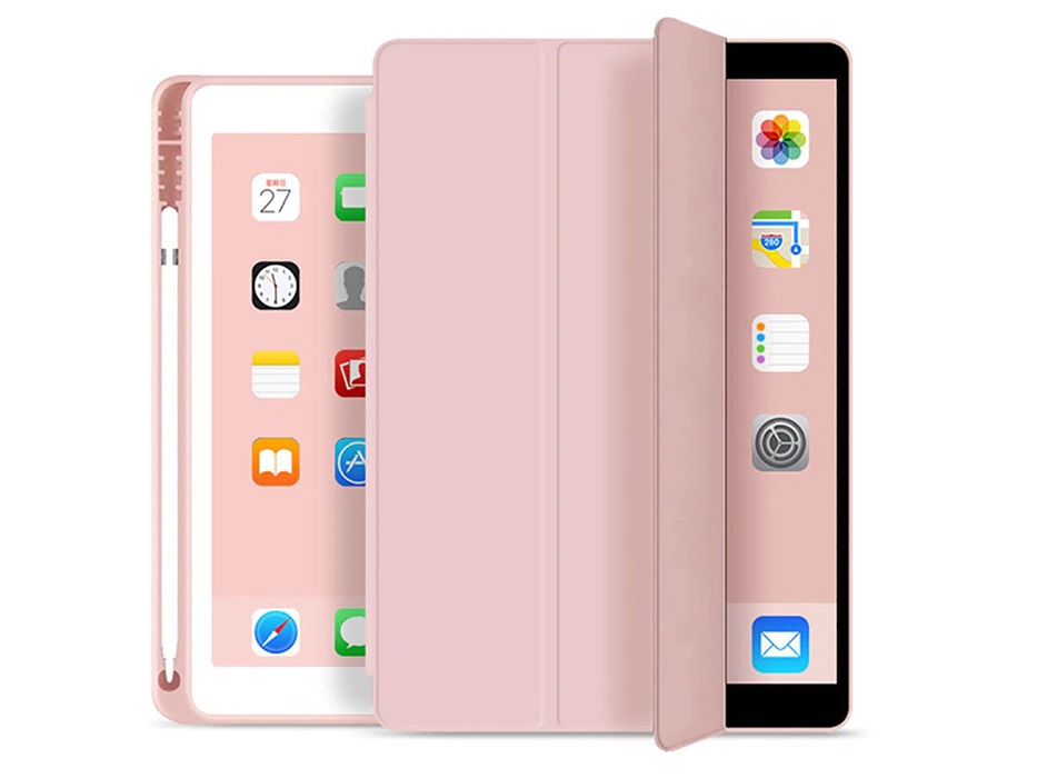 Haffner FN0336 Apple iPad Air 4/Air 5 10.9 on/off funkcióval, Pencil tartóval - pink védőtok