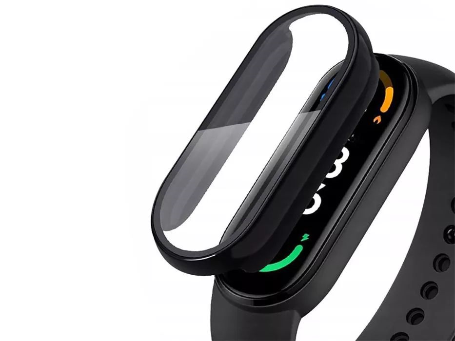 Haffner FN0403 Defense 360 Xiaomi Mi Smart Band 7 fekete védőtok edzett üveggel