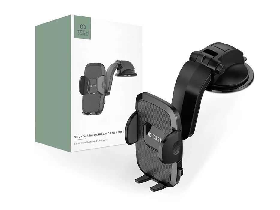Haffner FN0450 V3D univerzális fekete műszerfalra helyezhető autós tartó