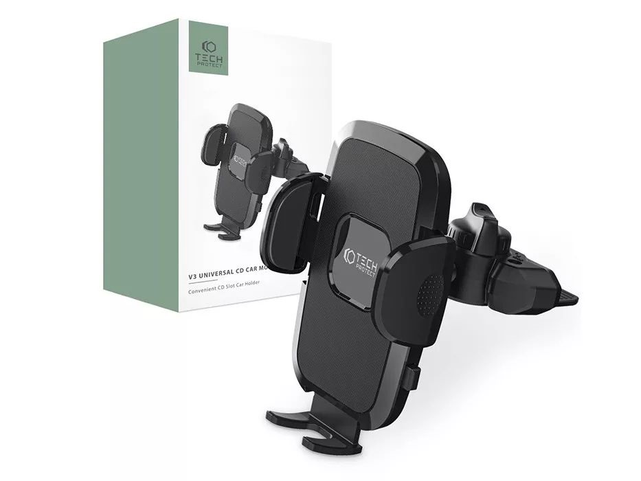 Haffner FN0471 CD-lejátszóba illeszthető univerzális fekete telefon tartó