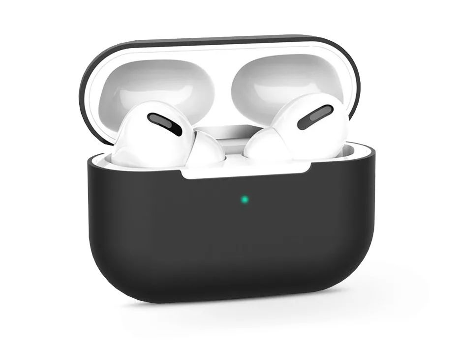 Haffner FN0513 Apple AirPods Pro 1/2 fülhallgatóhoz fekete szilikon védőtok