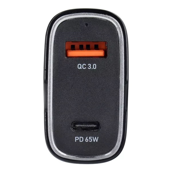 Haffner HF227295 65W USB C/USB fekete szivargyújtós töltő adapter