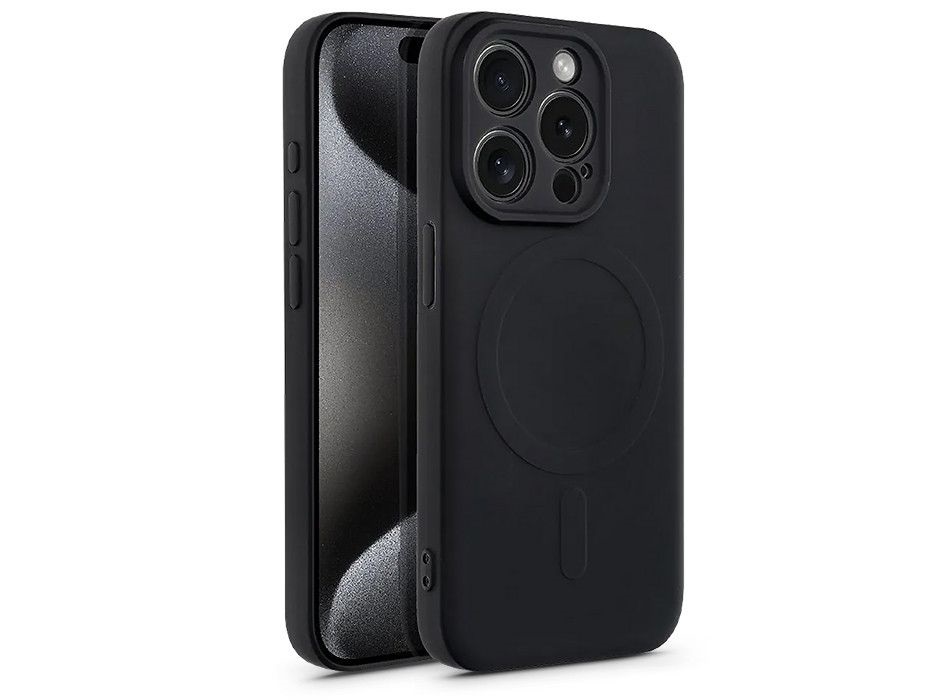 Haffner HF228902 Apple iPhone 15 Pro Max Mag Cover fekete szilikon hátlap