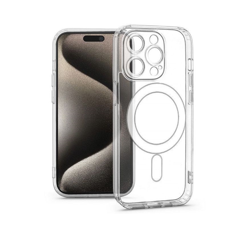 Haffner HF229121 Apple iPhone 15 Pro Max Clear Mag Cover kameravédős átlátszó szilikon tok