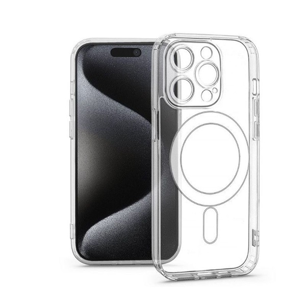 Haffner HF229138 Apple iPhone 15 Pro Clear Mag Cover kameravédős átlátszó szilikon tok