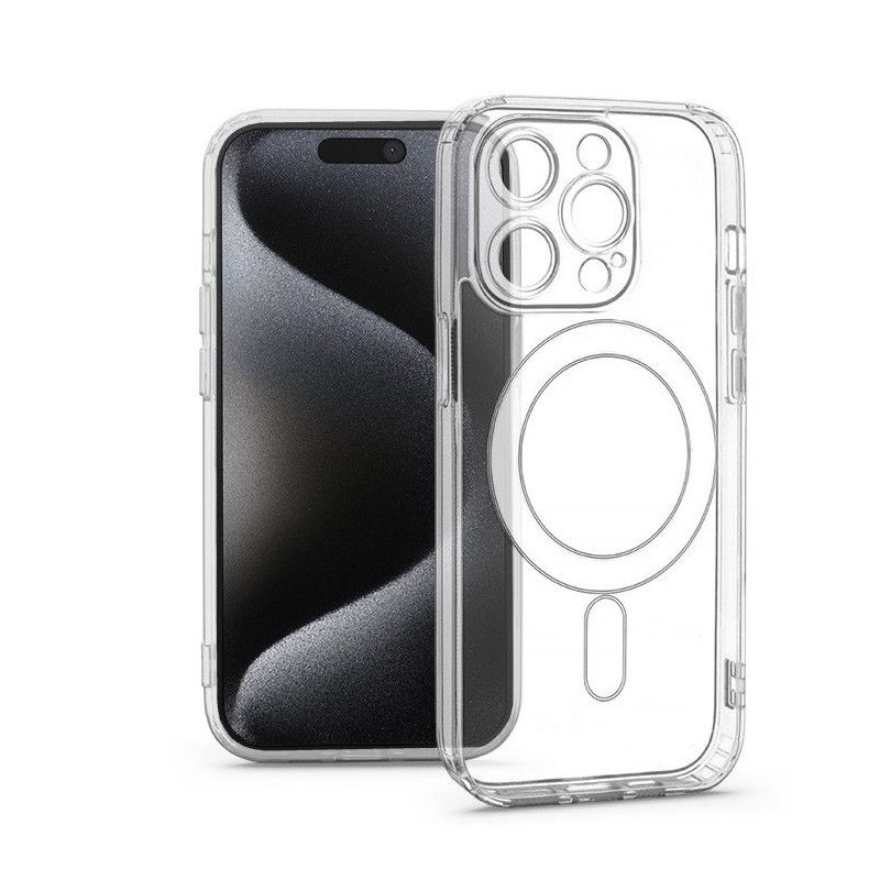 Haffner HF229138 Apple iPhone 15 Pro Clear Mag Cover kameravédős átlátszó szilikon tok