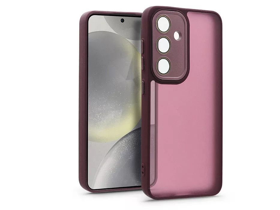 Haffner HF238406 Samsung Galaxy S24 Variete bíbor hátlap kameravédő peremmel, lencsevédő üveggel