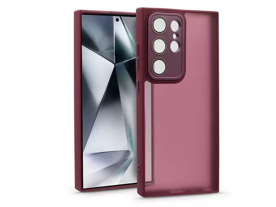 Haffner HF238482 Samsung Galaxy S24 Ultra Variete bíbor hátlap kameravédő peremmel, lencsevédő üveggel