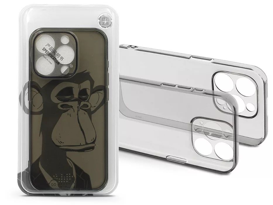 Haffner HF238956 Apple iPhone 15 Pro Gray Monkey átlátszó szilikon hátlap