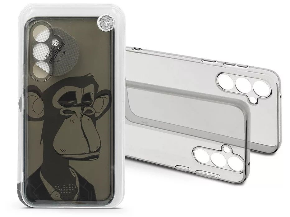 Haffner HF239007 Samsung SM-A546 Galaxy A54 5G Gray Monkey átlátszó szilikon hátlap