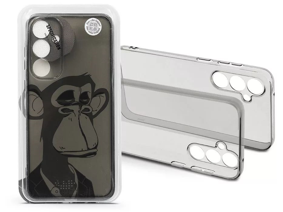 Haffner HF239021 Samsung SM-S921 Galaxy S24 Gray Monkey átlátszó szilikon hátlap