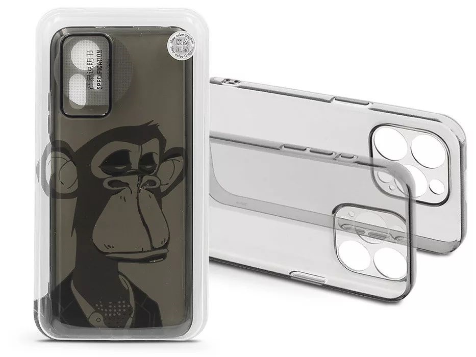 Haffner HF239137 Xiaomi Redmi Note 12S Gray Monkey átlátszó szilikon hátlap