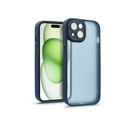 Haffner HF240089 Apple iPhone 15 Plus Variete sötétkék hátlap kameravédő peremmel, lencsevédő üveggel