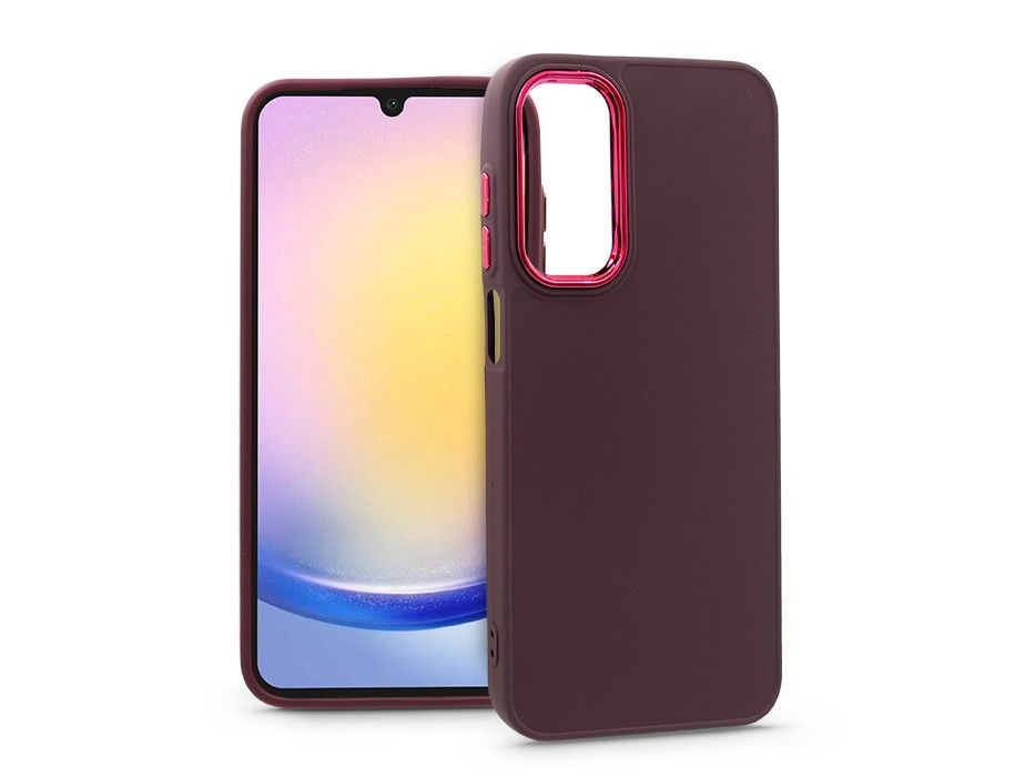 Haffner HF254932 Samsung Galaxy A25 5G Frame bíbor szilikon hátlap