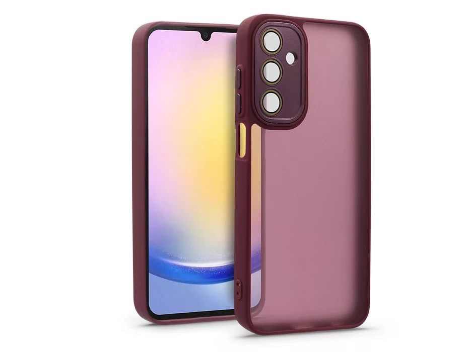 Haffner HF255083 Samsung Galaxy A25 5G Variete bíbor hátlap kameravédő peremmel, lencsevédő üveggel