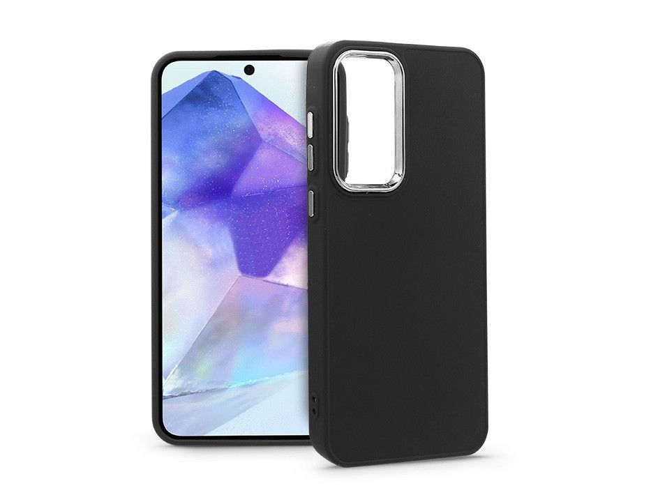 Haffner HF267949 Samsung Galaxy A55 5G Frame fekete szilikon hátlap