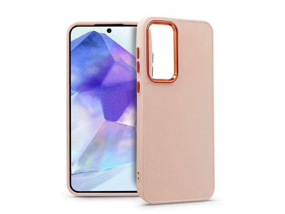 Haffner HF267956 Samsung Galaxy A55 5G Frame rózsaszín szilikon hátlap