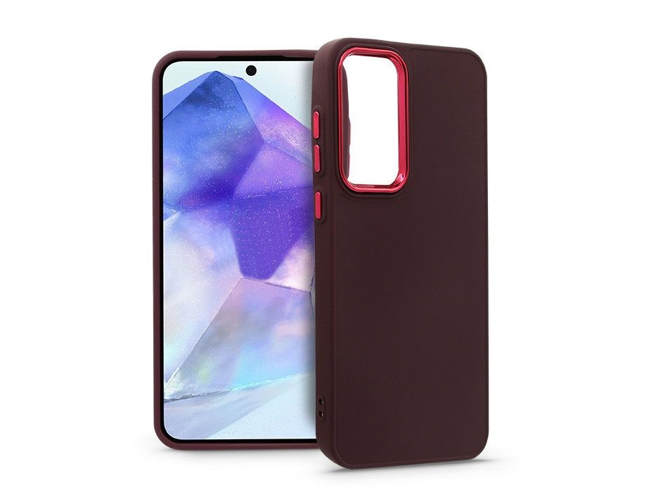 Haffner HF267963 Samsung Galaxy A55 5G Frame bíbor szilikon hátlap