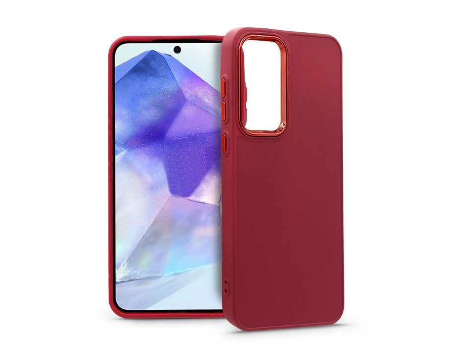 Haffner HF267970 Samsung Galaxy A55 5G Frame magenta szilikon hátlap