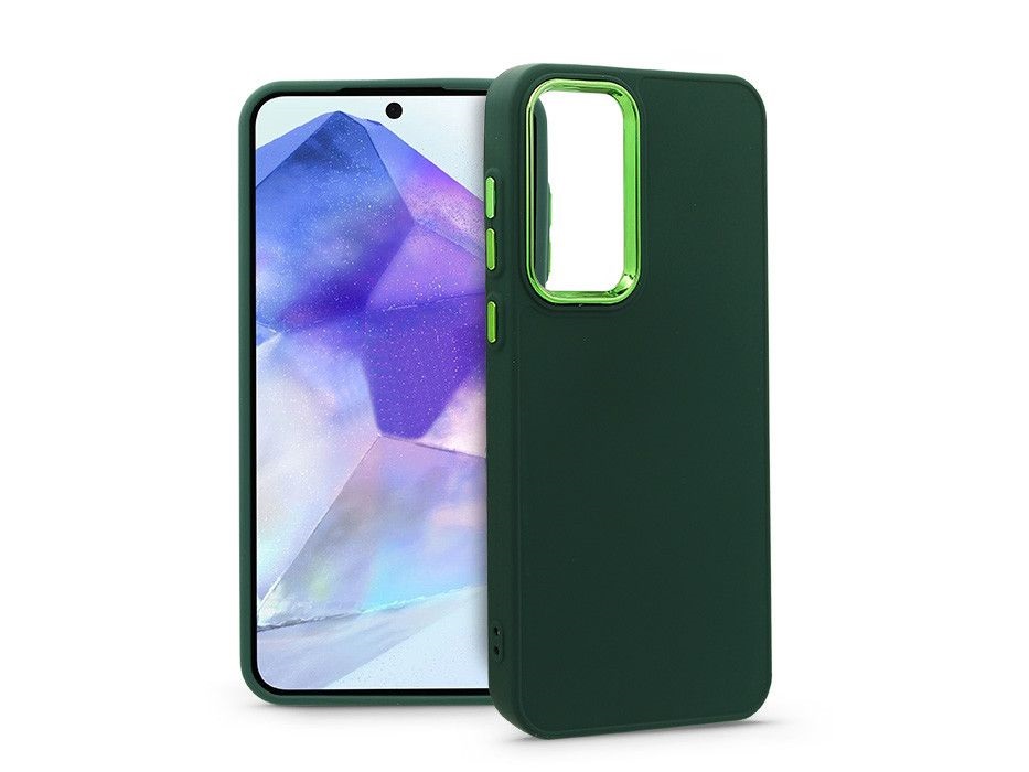 Haffner HF267987 Samsung Galaxy A55 5G Frame zöld szilikon hátlap