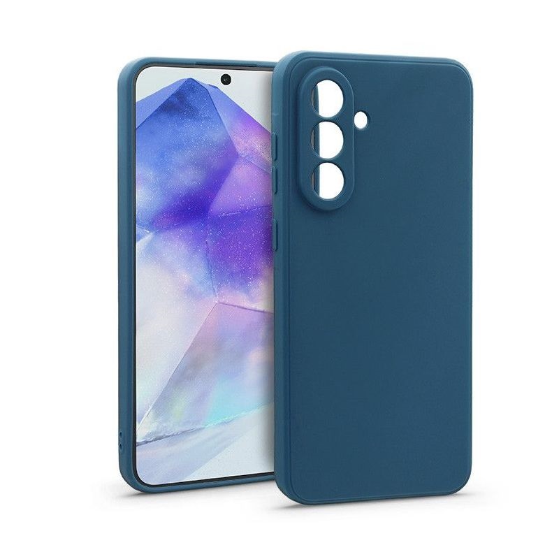 Haffner HF271977 Samsung SM-A556 Galaxy A55 5G kék Matt szilikon tok