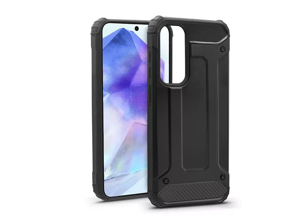 Haffner HF272219 Samsung SM-A556 Galaxy A55 Armor fekete ütésálló hátlap