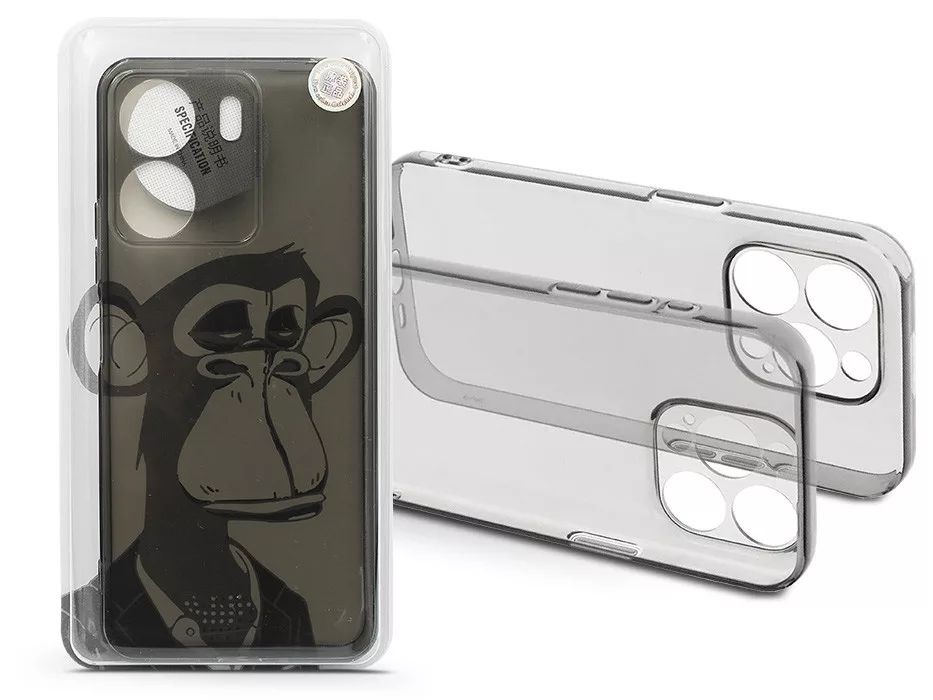 Haffner HF272592 Xiaomi Redmi 13C Gray Monkey átlátszó szilikon hátlap
