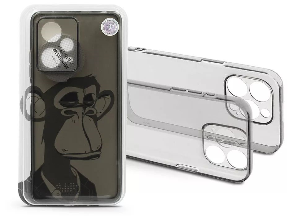 Haffner HF272622 Xiaomi Redmi Note 12 Pro+ 5G Gray Monkey átlátszó szilikon hátlap