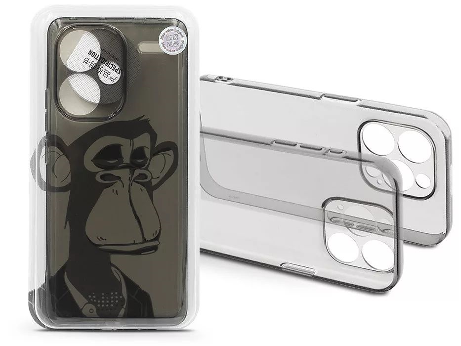 Haffner HF272653 Xiaomi Redmi Note 13 Pro+ Gray Monkey átlátszó szilikon hátlap