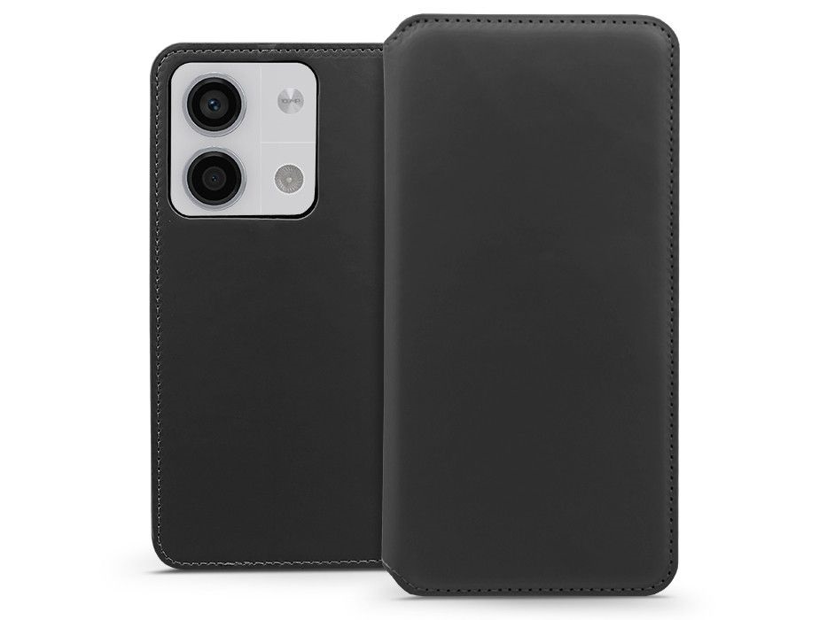 Haffner HF277627 Xiaomi Redmi Note 13 5G Dual Pocket Flip fekete bőrtok