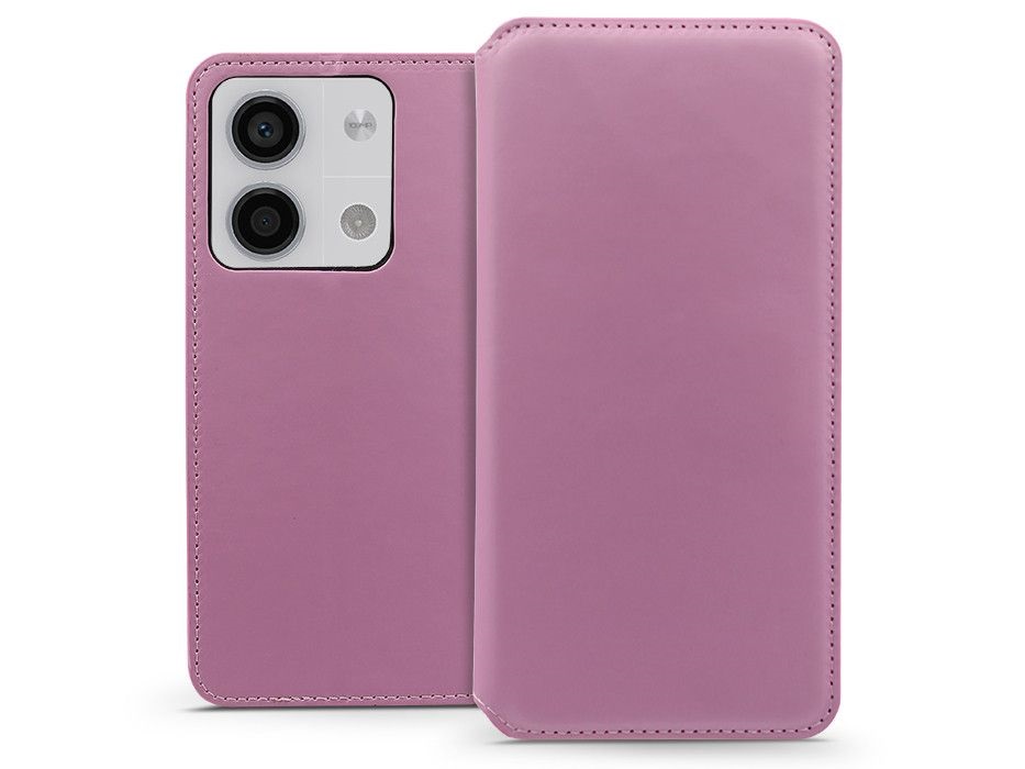 Haffner HF277658 Xiaomi Redmi Note 13 5G Dual Pocket Flip rózsaszín bőrtok
