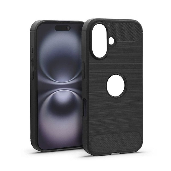 Haffner HF304293 Apple iPhone 16 Carbon fekete szilikon tok