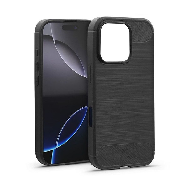 Haffner HF304309 Apple iPhone 16 Pro Carbon fekete szilikon tok