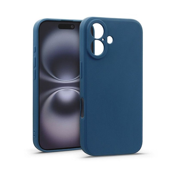 Haffner HF304927 Apple iPhone 16 kék Matt szilikon tok