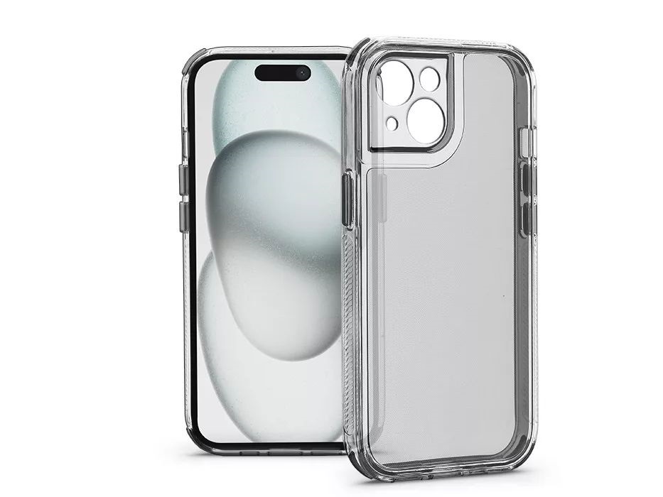 Haffner HF322624 Apple iPhone 15 Matrix Clear kameravédős átlátszó szilikon tok